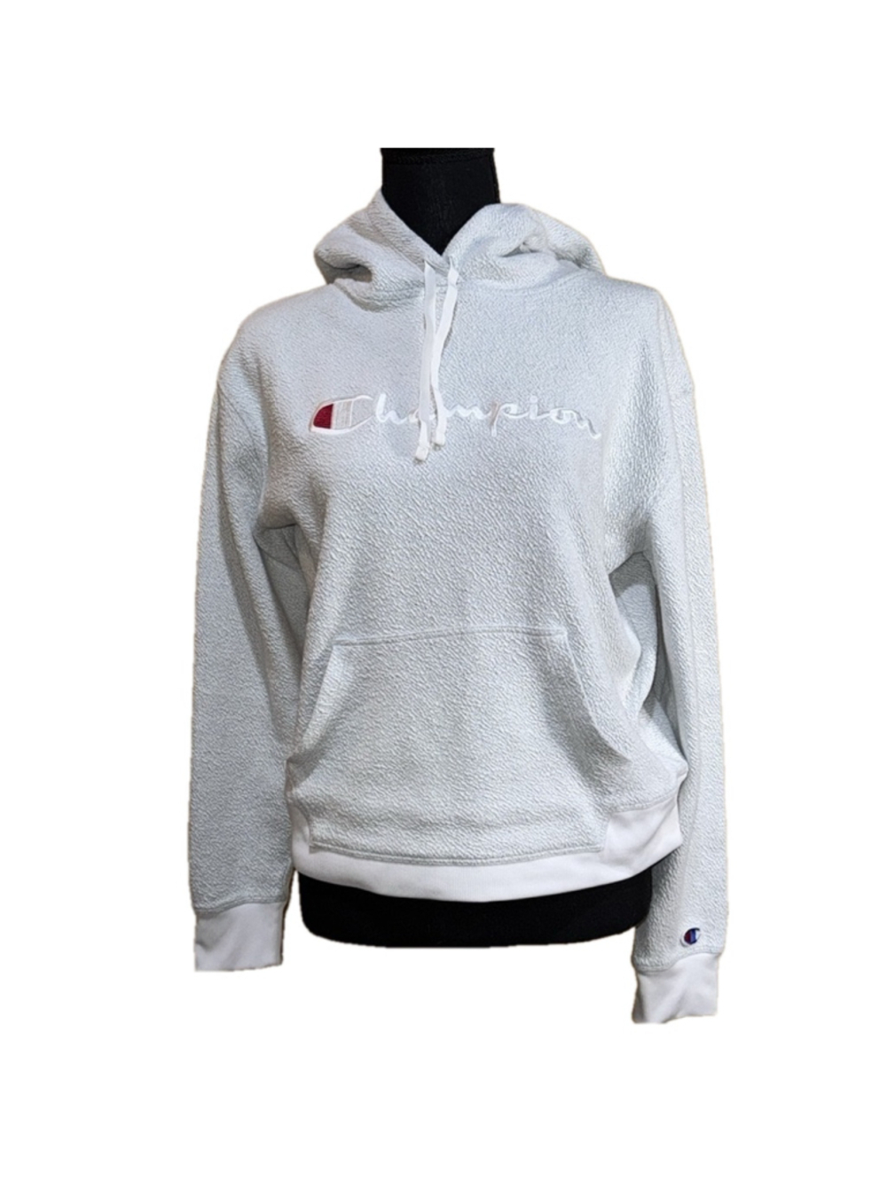Champion Women's Gray White Hoodie Large